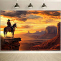 Wild West Sunset Wall Mural – Cowboy Monument Valley Backdrop