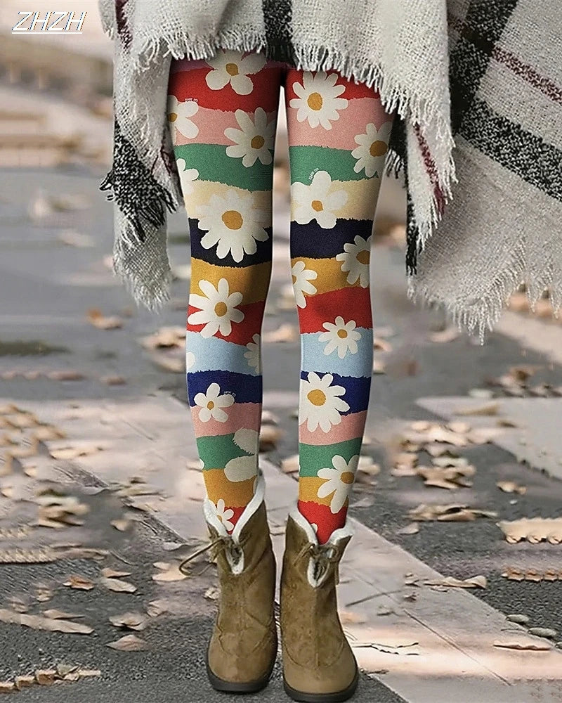 Women's Striped Leggings