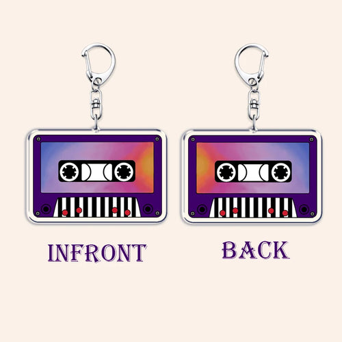 80s Cassette Tape Keychain – Retro Music Gift
