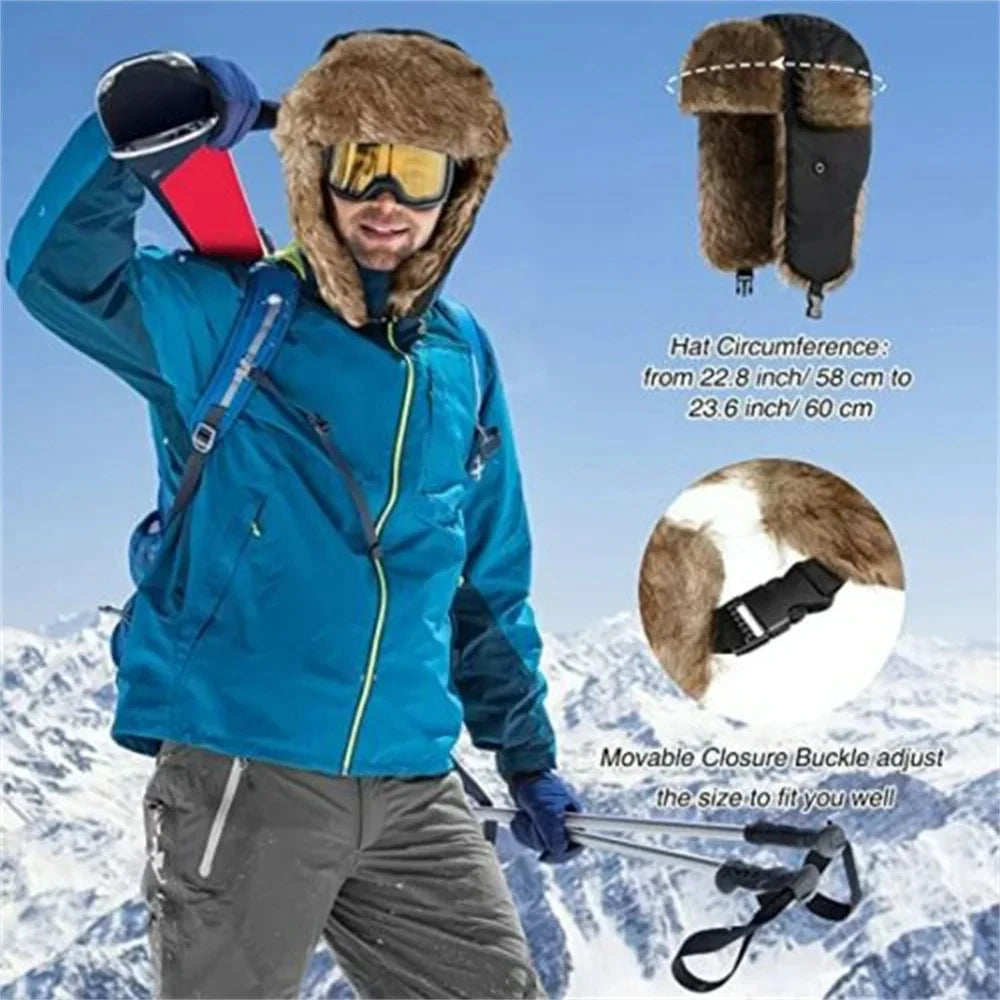 Men's Russian Ushanka Trapper Hat
