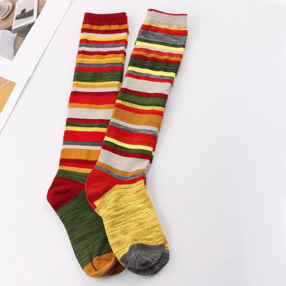 Women's Striped Christmas Socks