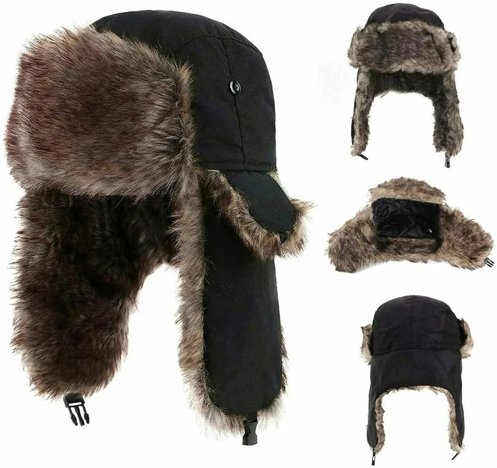 Men's Russian Ushanka Trapper Hat
