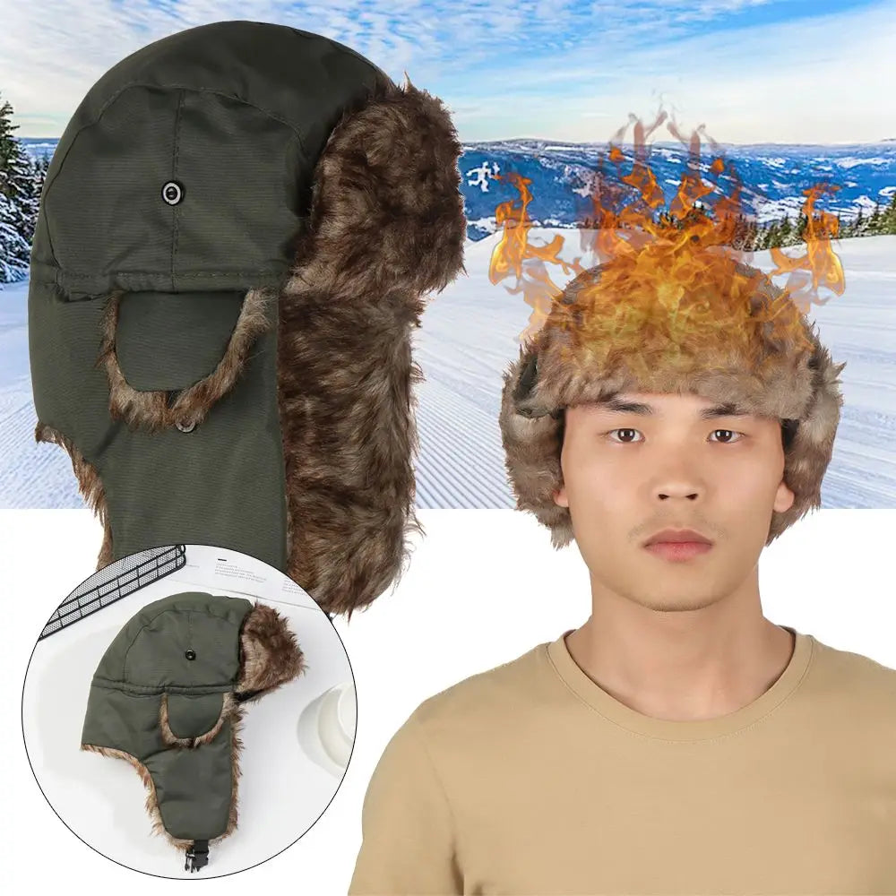 Unisex Fur Earflap Winter Hat