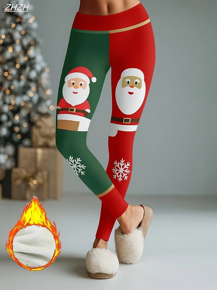 Women's Christmas Snowflake Thermal Leggings