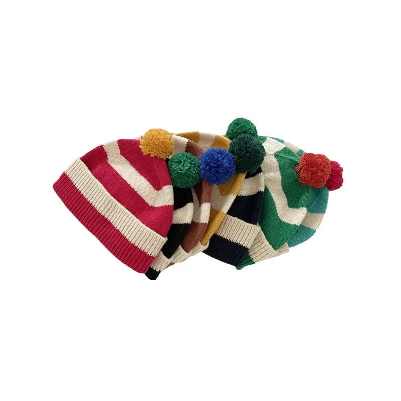Women's Striped Knit Winter Hat