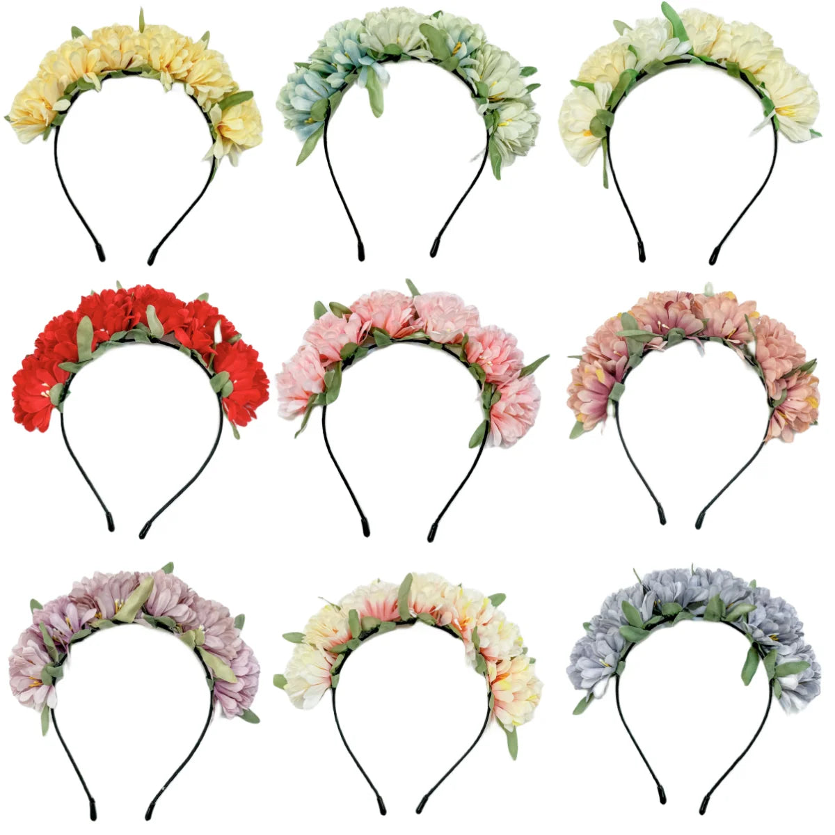 Floral Wedding Headband Set