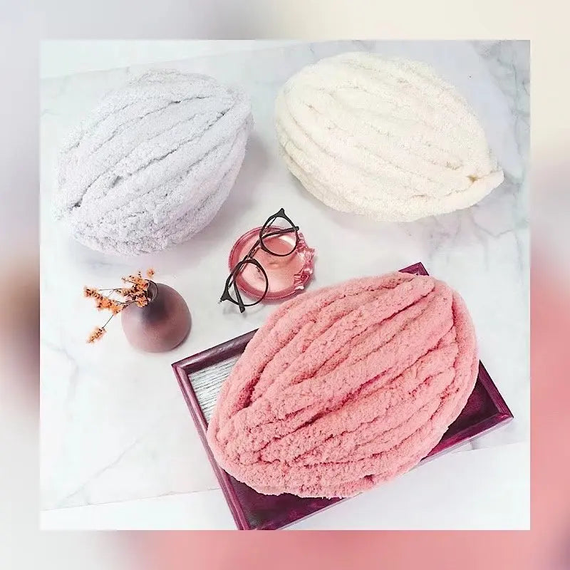 Chenille Yarn Blanket Kit – DIY Knitting Yarn