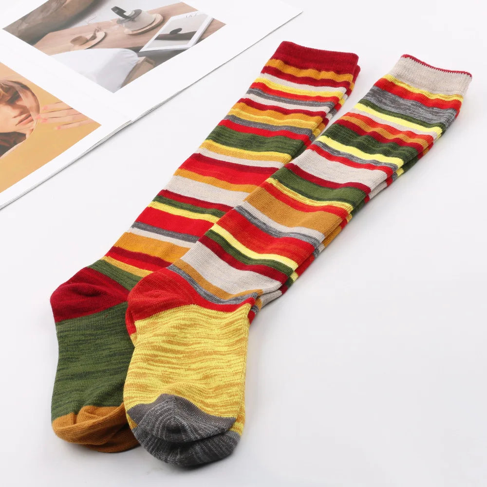 Women's Striped Christmas Socks