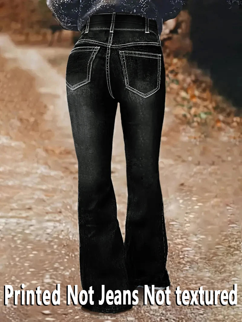 Women's Floral Print Flare Pants