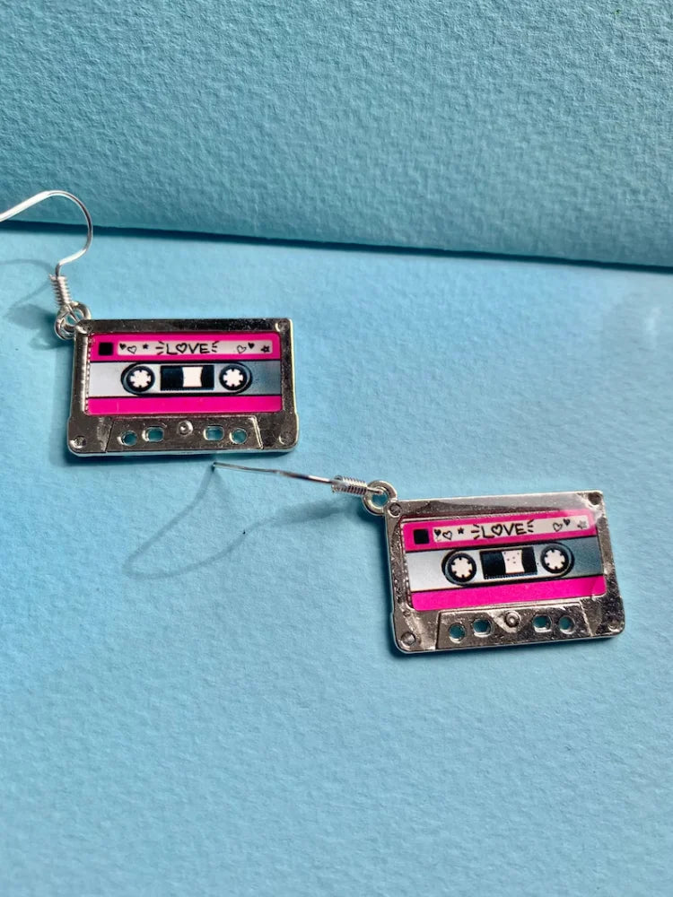 Cassette Tape Dangle Earrings
