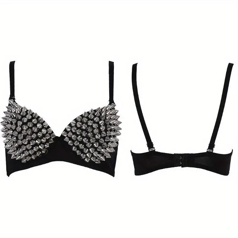 Women's Punk Rivet Lingerie Bra