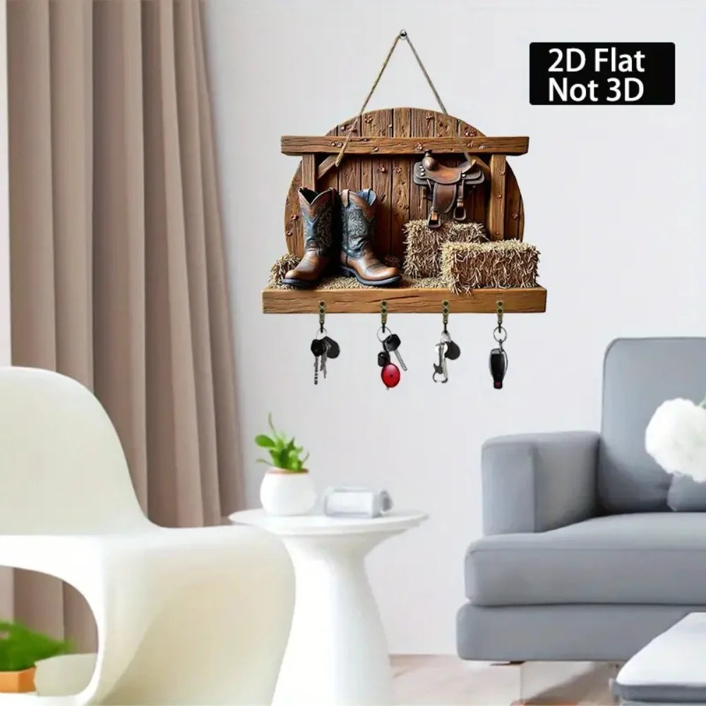 Western Cowboy Boots Wall Hook