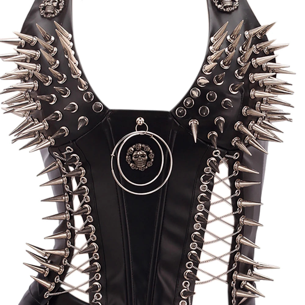 Women's Gothic Y2K Spiked Tank Top