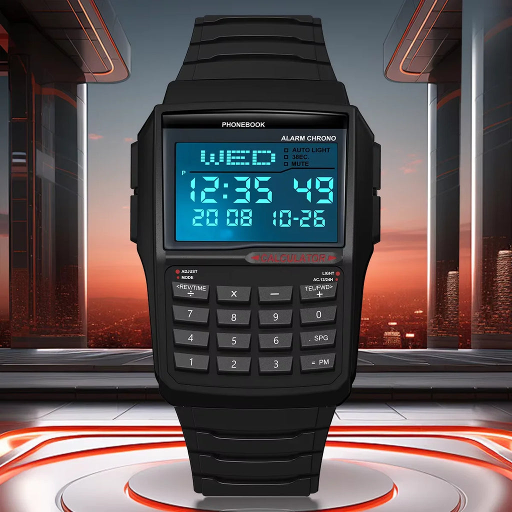 Men's Calculator LED Sports Watch