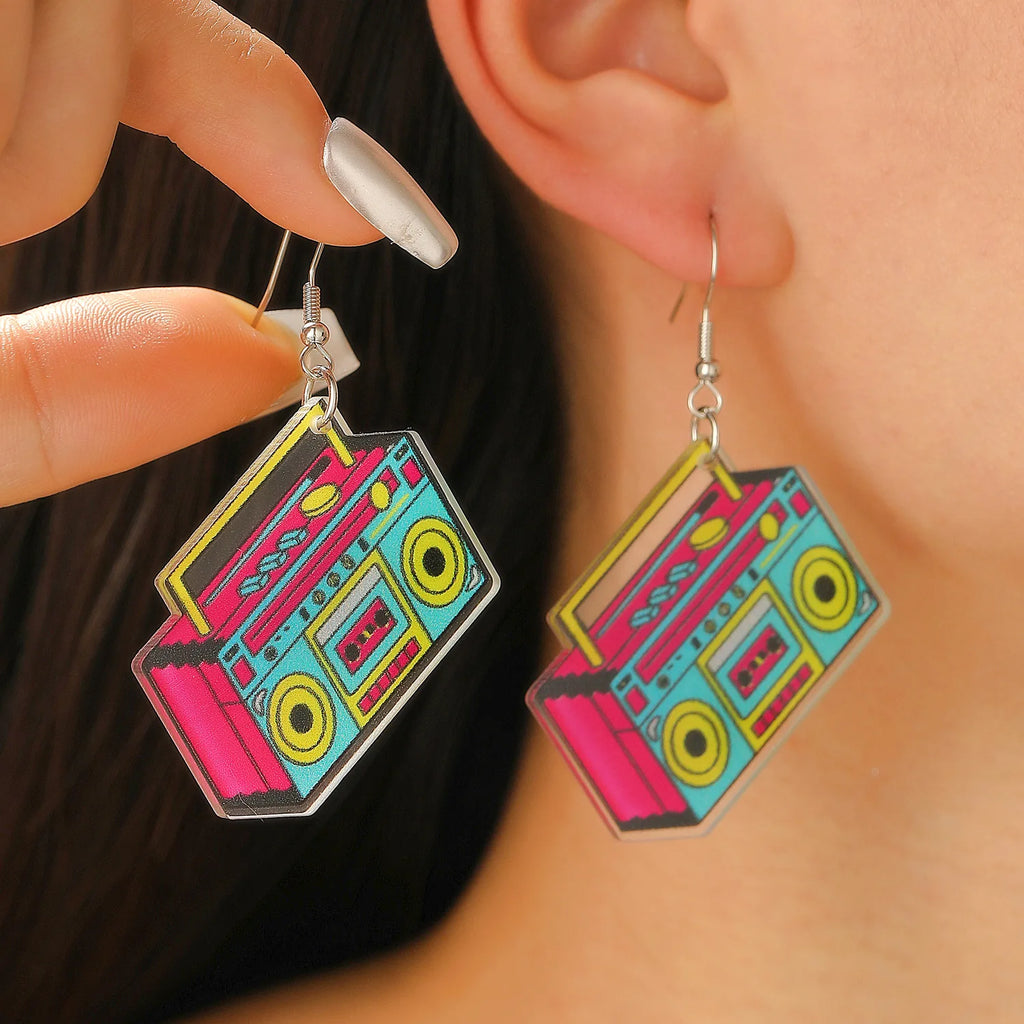 Cassette Tape Dangle Earrings – 90s Retro Jewelry