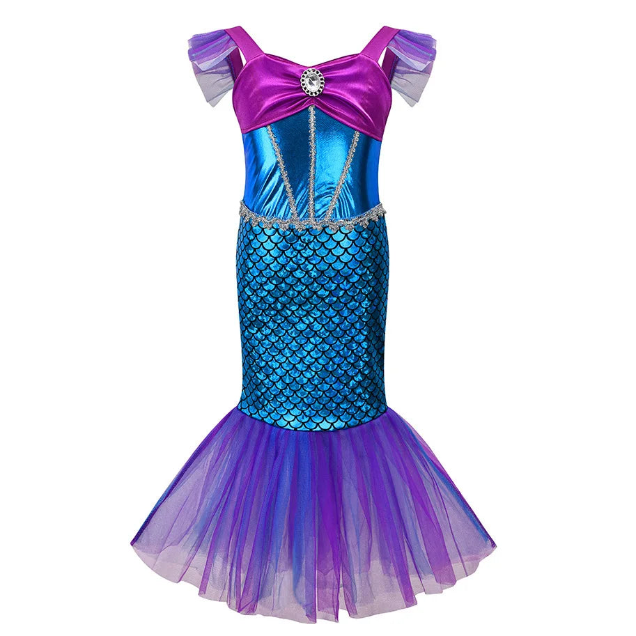 Girls' Mermaid Skeleton Halloween Costume Dress