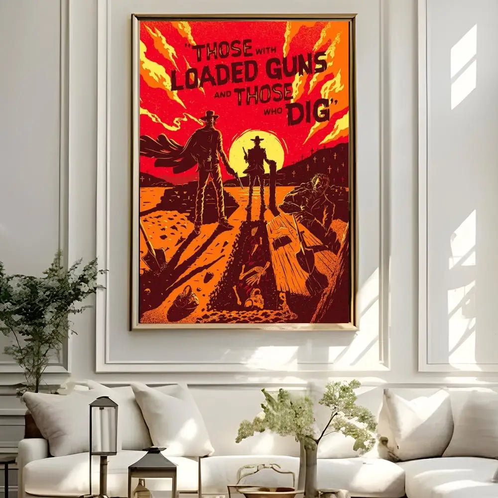 Western Cowboy Retro Poster – Wall Decor