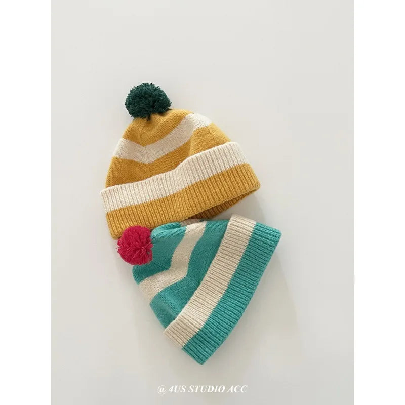 Women's Striped Knit Winter Hat