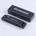 10-Hole Diatonic C Harmonica with Case