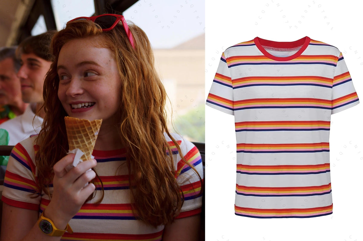 Kids' Cosplay Costume Set – Striped T-Shirt & Coat