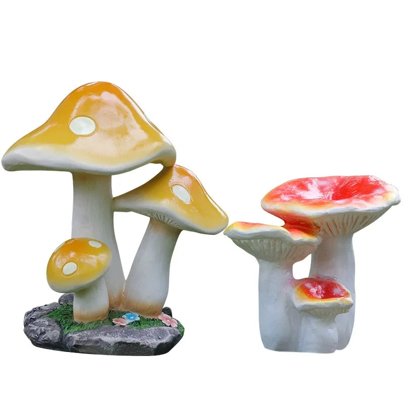 Mushroom Garden Statue – Resin Decor