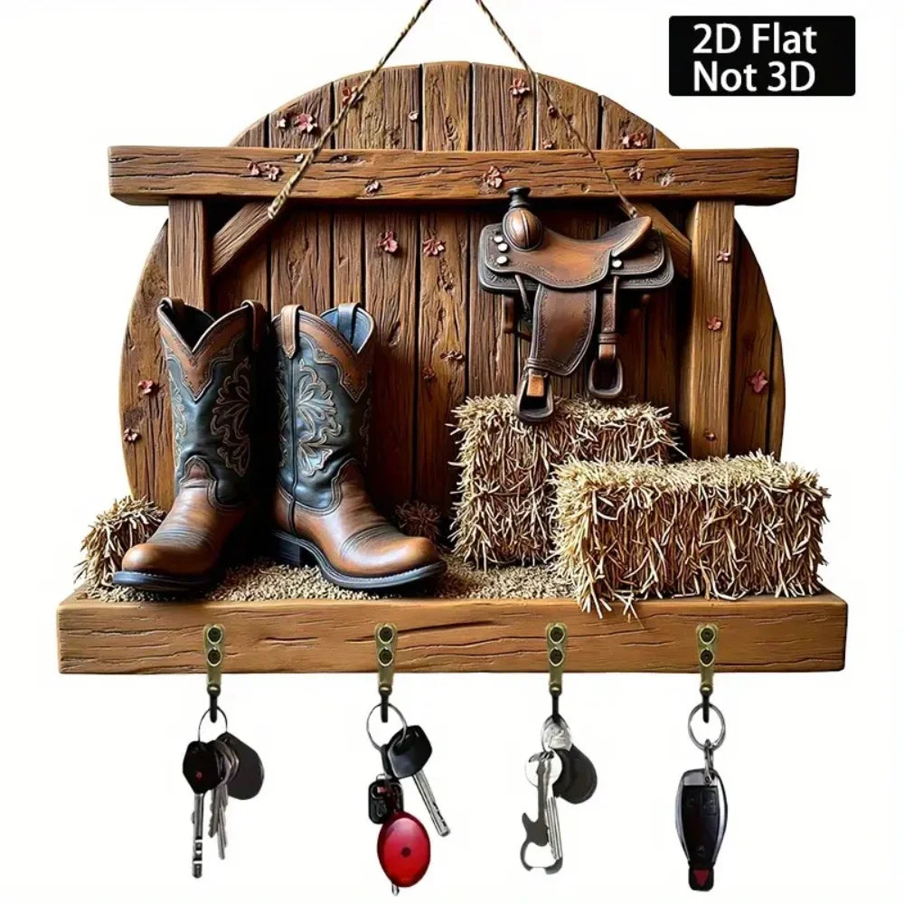 Western Cowboy Boots Wall Hook