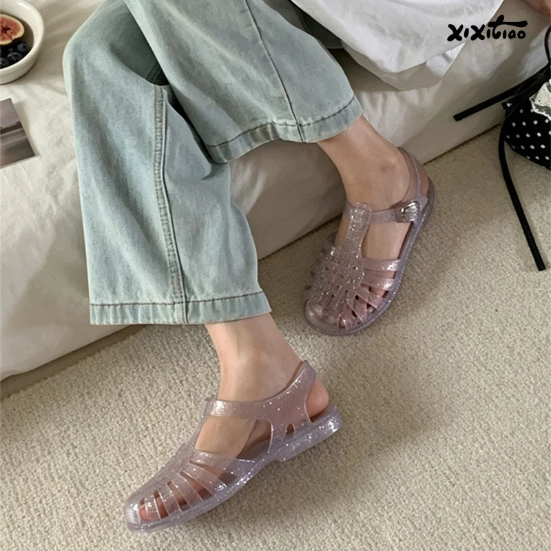 Women's Crystal Roman Sandals