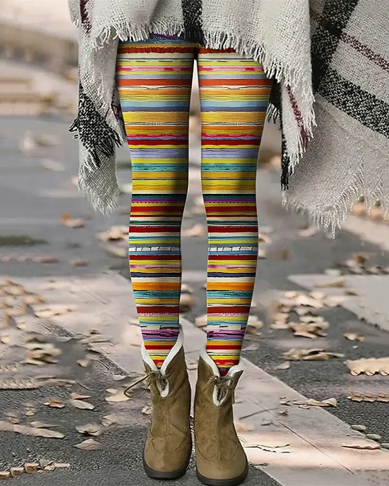 Women's Striped Leggings