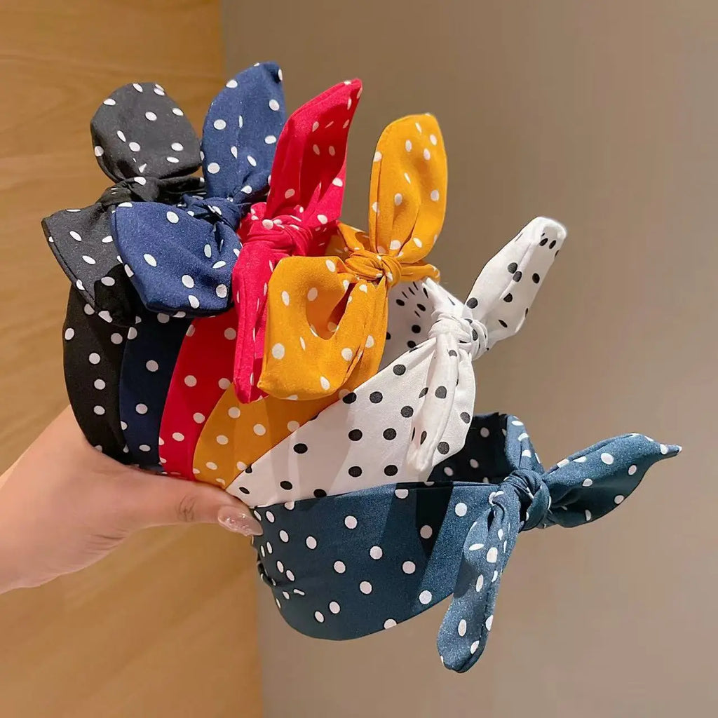 Polka Dot Bow Headband