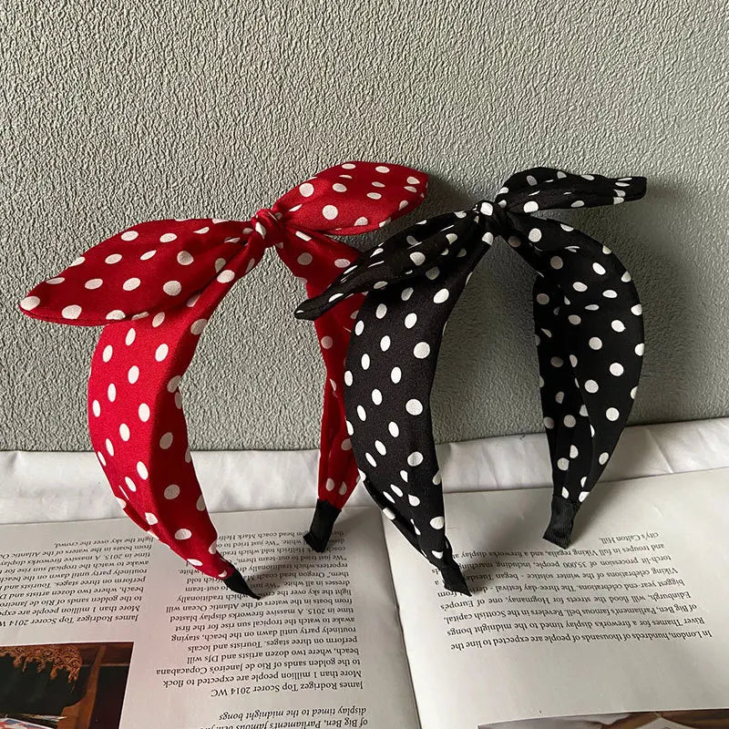 Polka Dot Bow Headband
