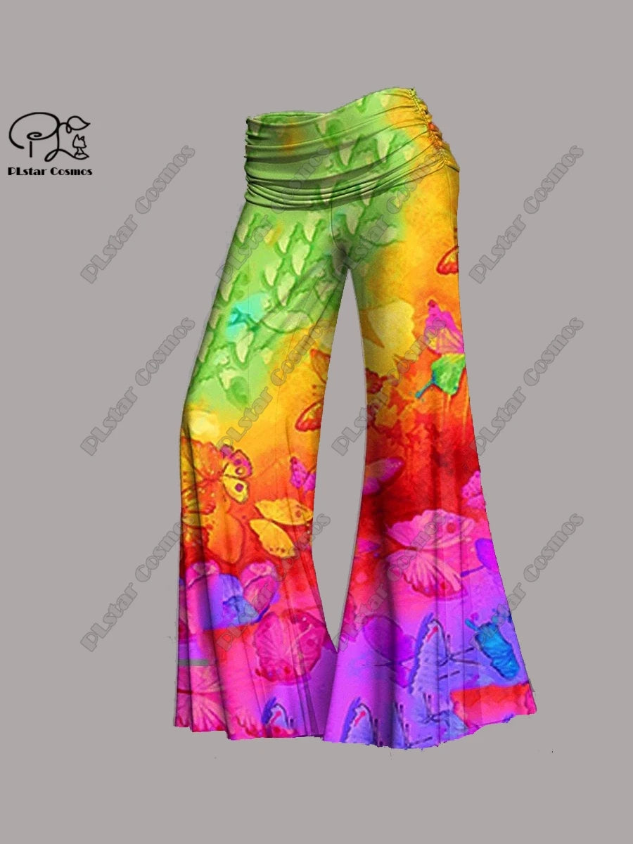Women's Gradient Print Wide-Leg Pants