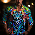 Men's 3D Printed Snowflake Formal Shirt