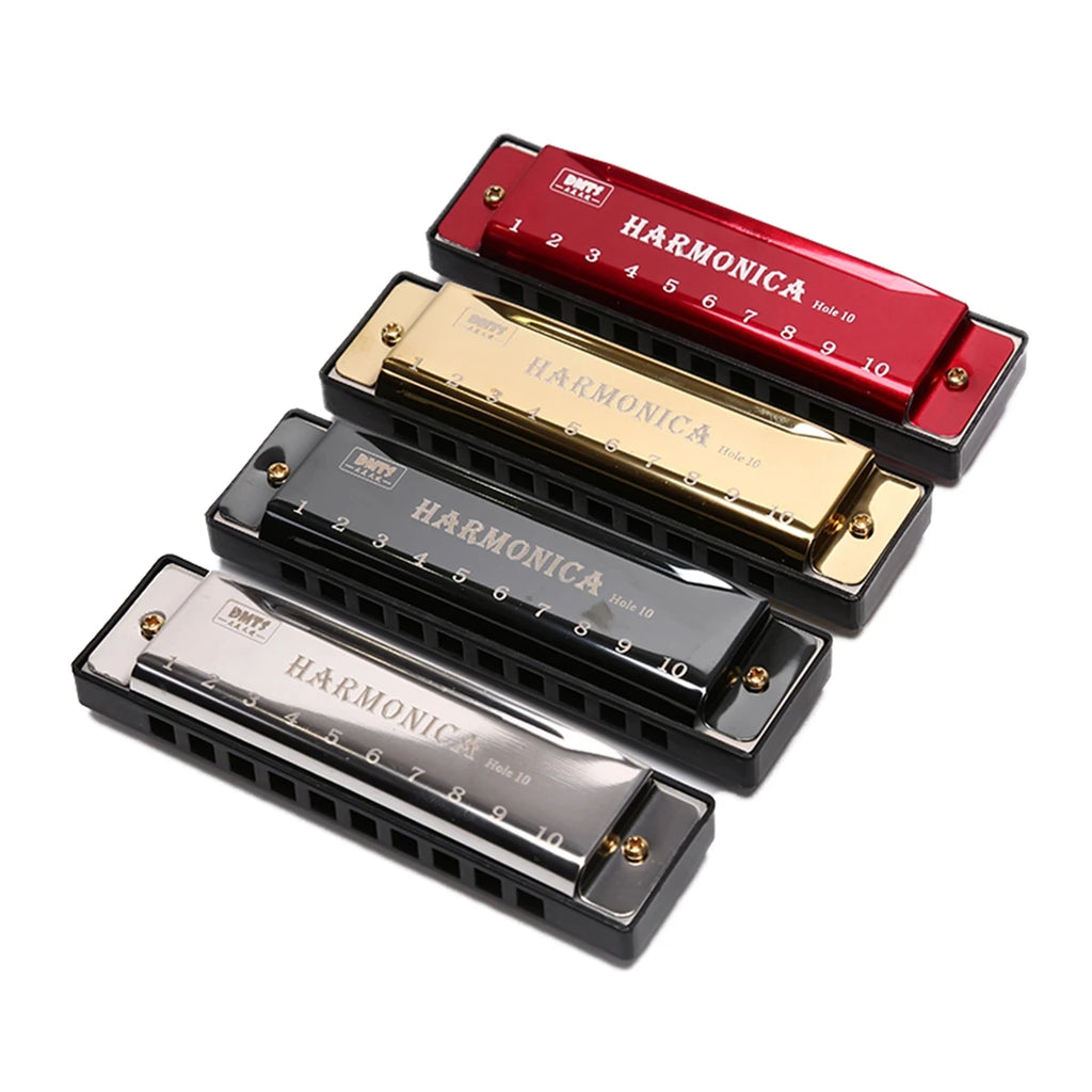 10-Hole Diatonic C Harmonica with Case