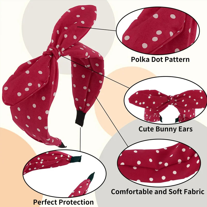 Polka Dot Bow Headband