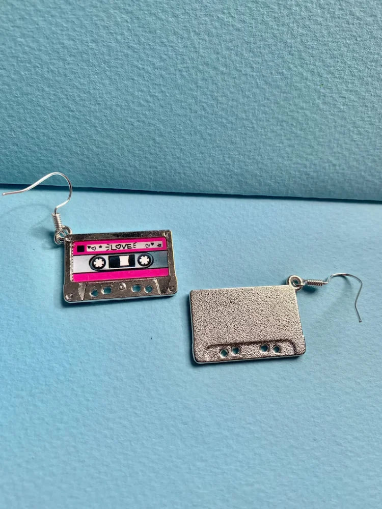 Cassette Tape Dangle Earrings