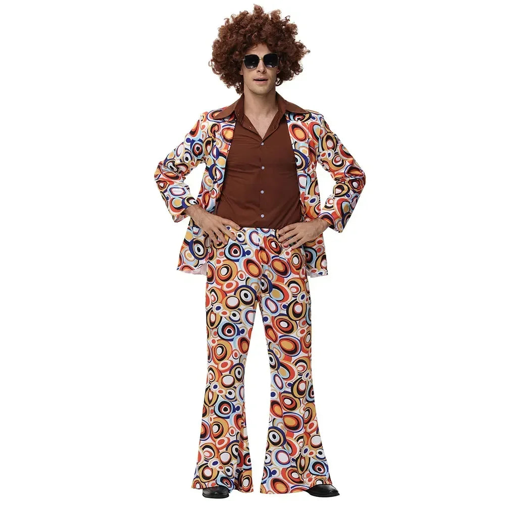 Unisex 70s 80s Disco Hippie Costume
