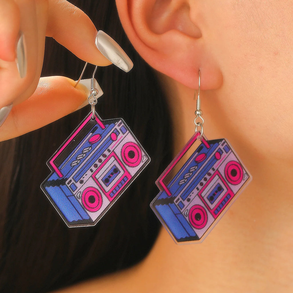 Cassette Tape Dangle Earrings – 90s Retro Jewelry