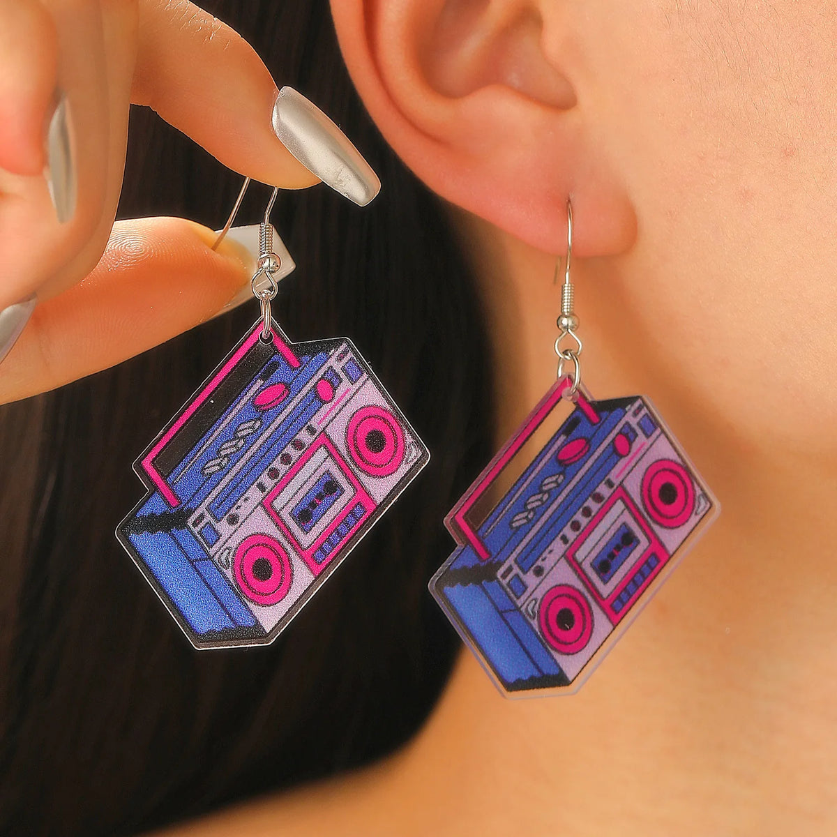 Cassette Tape Dangle Earrings – 90s Retro Jewelry