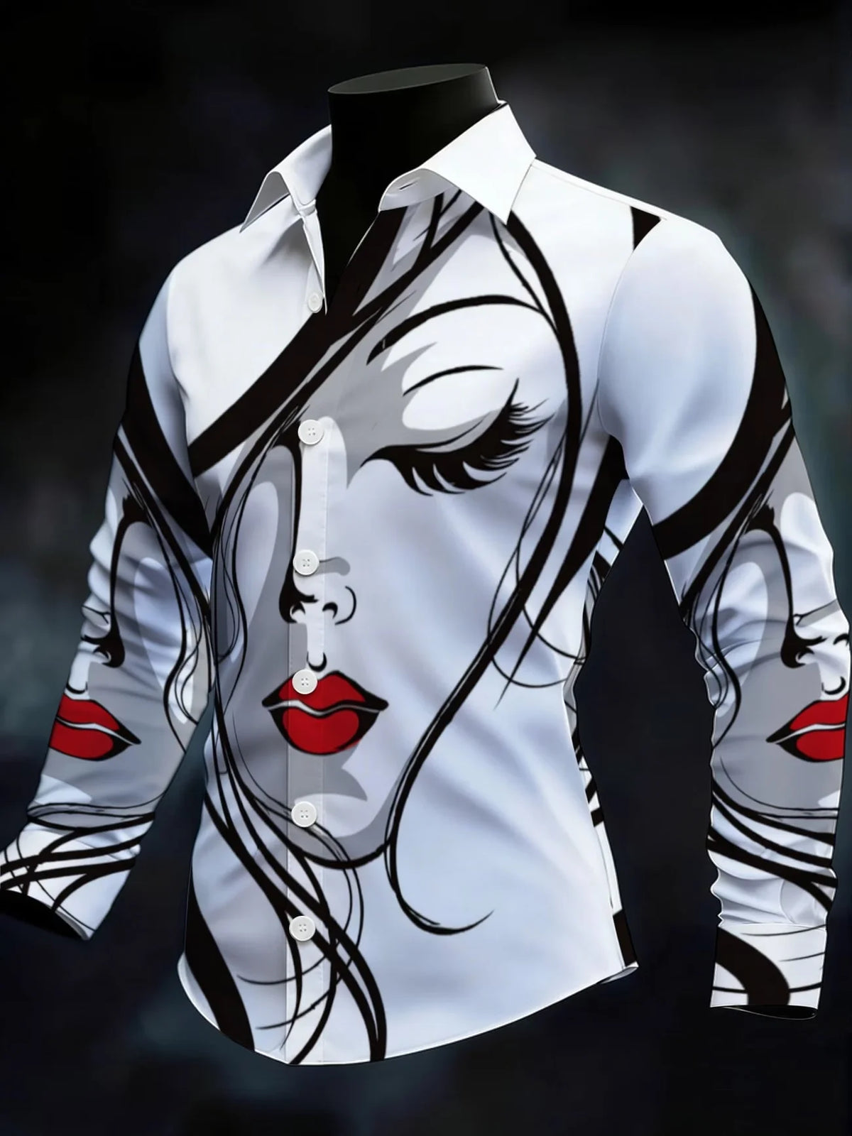 Men's Floral Print Long Sleeve Shirt – Bold Casual Style