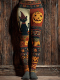 Women's Halloween Skeleton Print Leggings