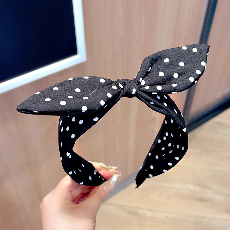 Polka Dot Bow Headband