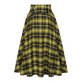 Women's Vintage Plaid Midi Skirt