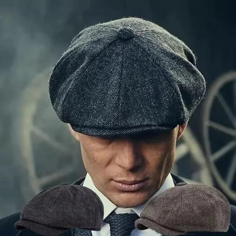 Men's 1920s Newsboy Flat Cap – Retro Beret