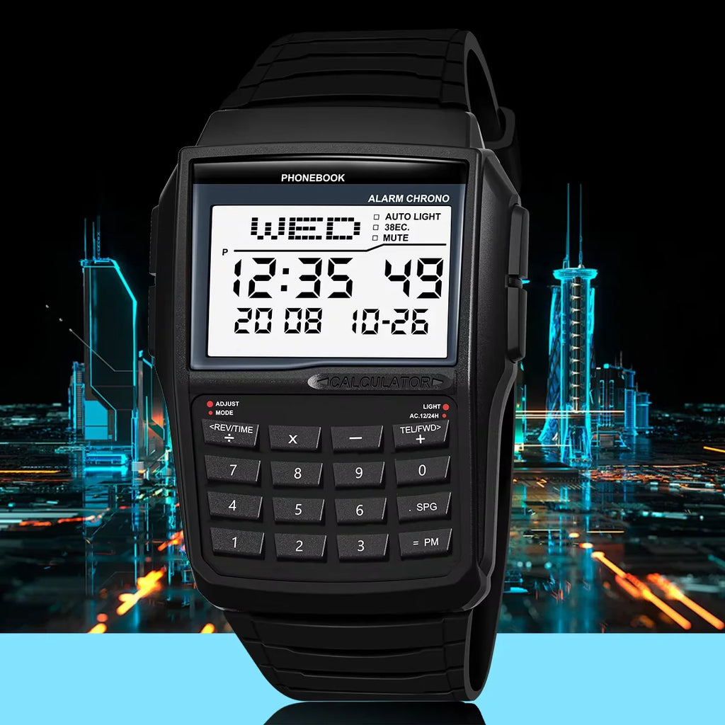 Men's Calculator LED Sports Watch