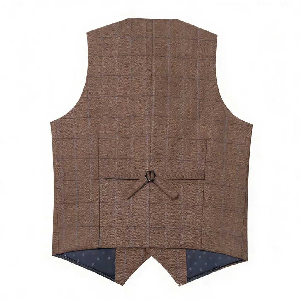 Men's Tweed Waistcoat – Striped Wedding Vest