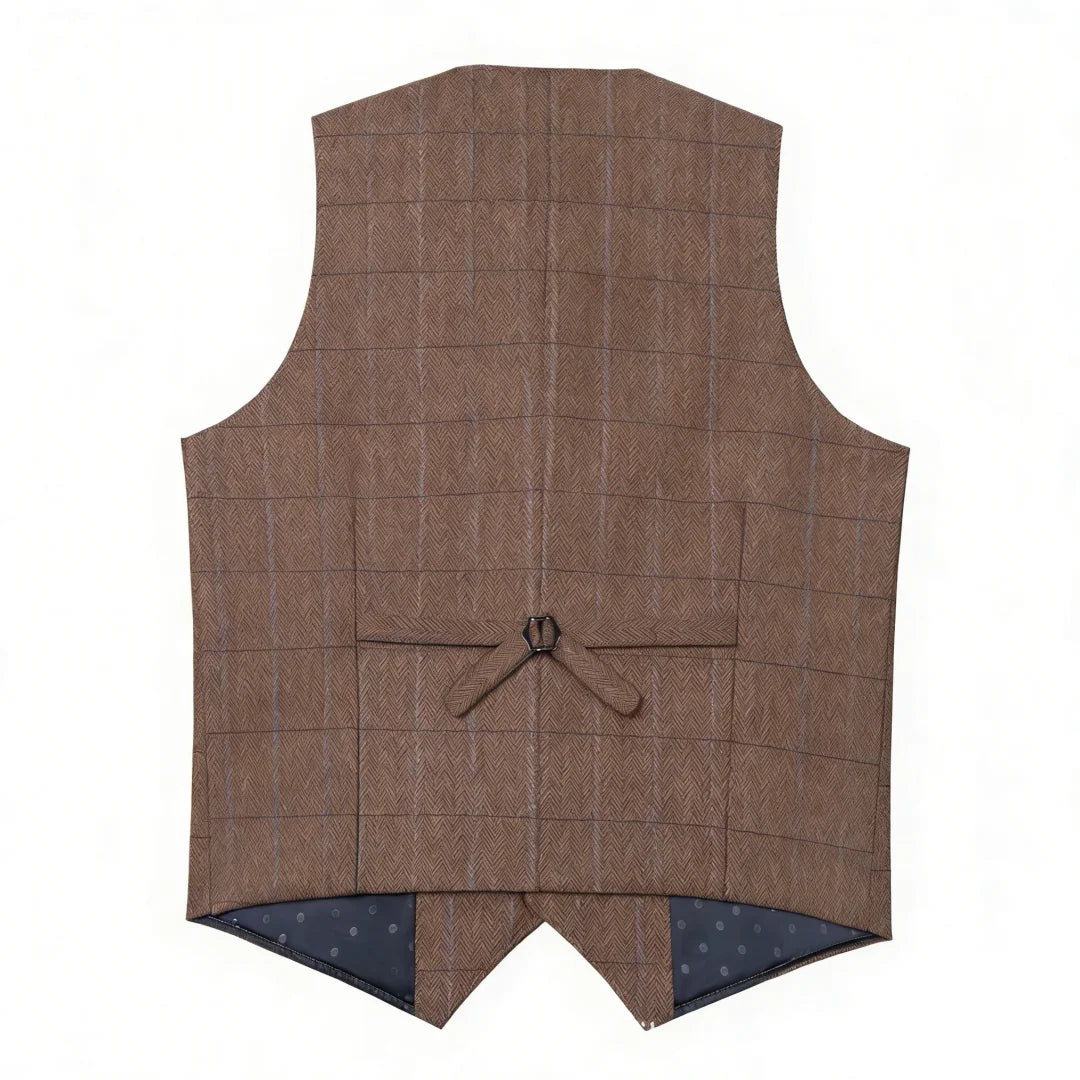 Men's Tweed Waistcoat – Striped Wedding Vest