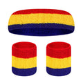 Rainbow Striped Sweatband Set (3-Pack)