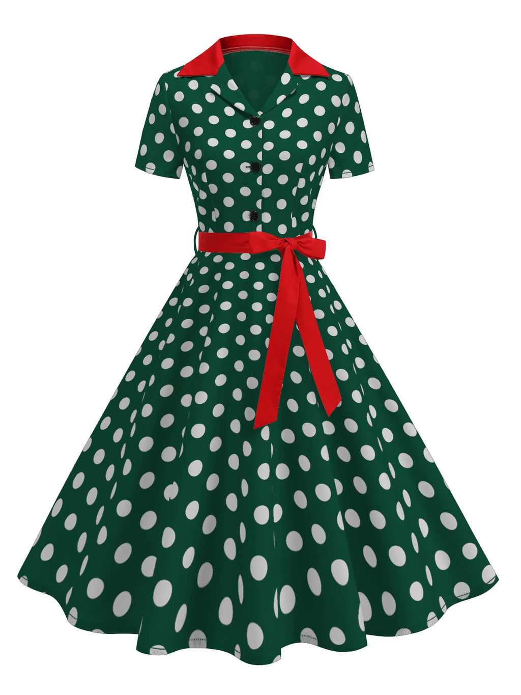 Women's Polka Dot 50s Party Dress