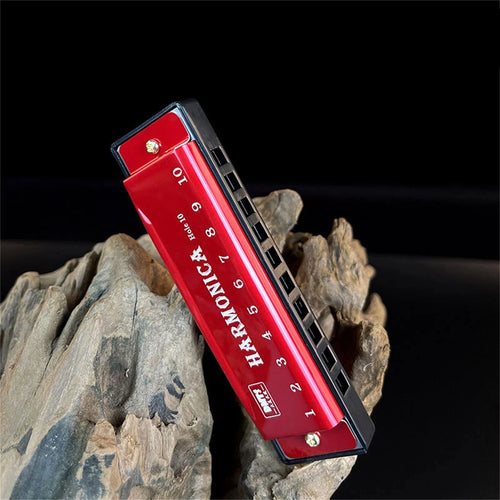10-Hole Diatonic C Harmonica with Case