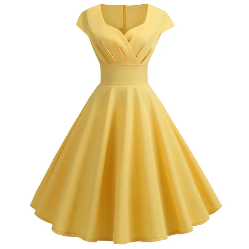 Women's Vintage Pin-Up Midi Dress